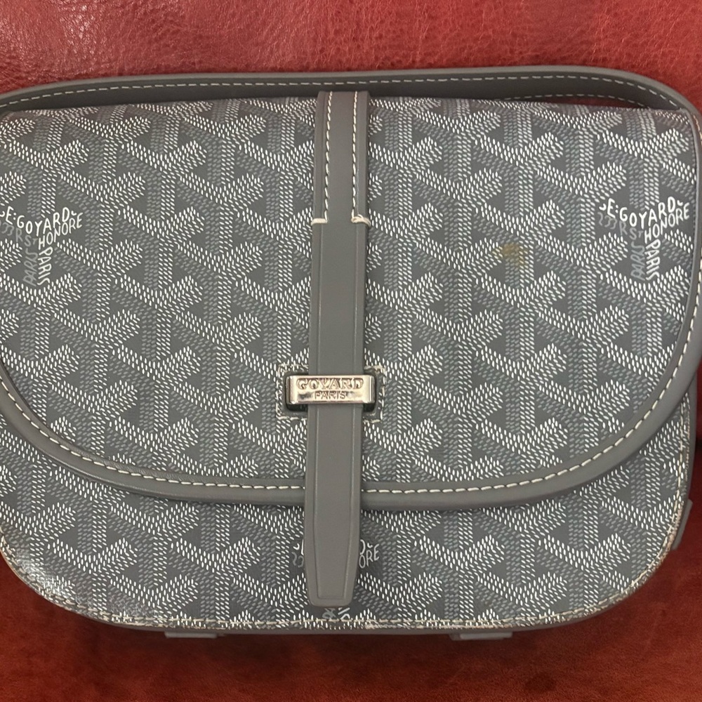 Goyard Gray Belvedere MM Crossbody  Bag